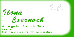 ilona csernoch business card